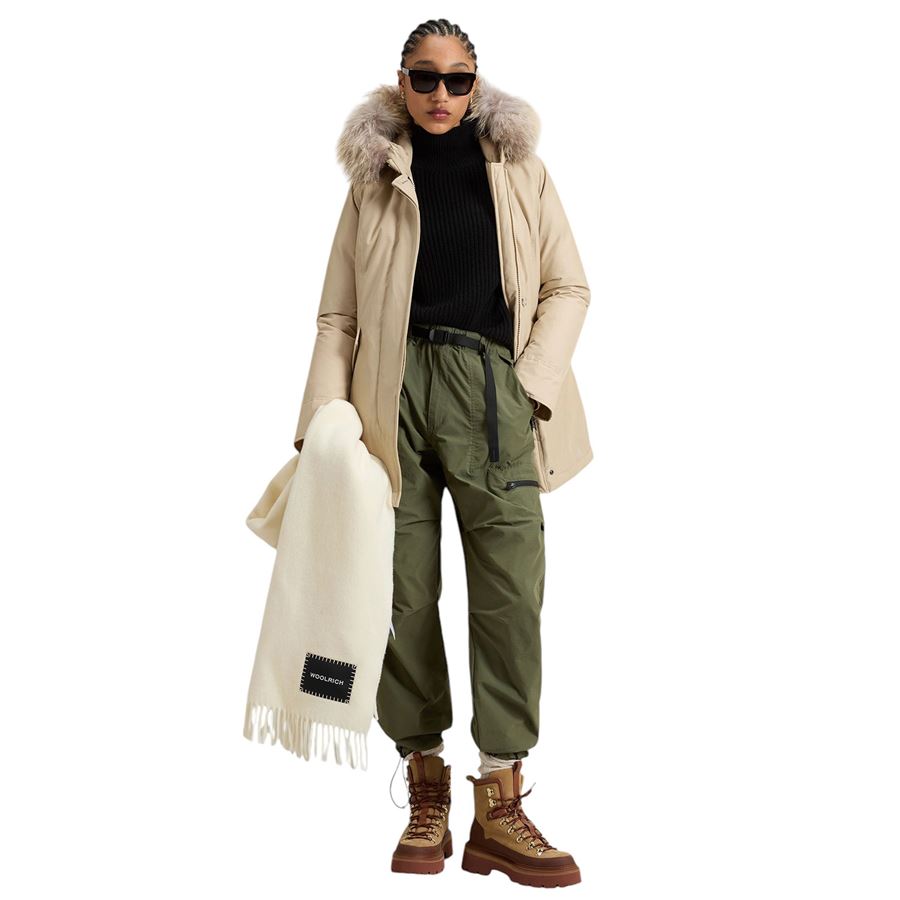 Arctic Parka in Ramar Cloth con pelliccia removibile Woolrich | CFWWOU0538OXT